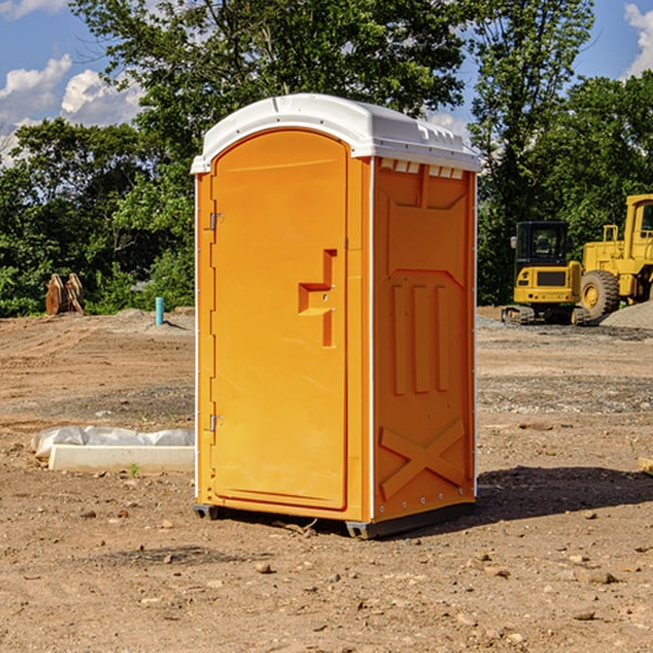 how often are the portable restrooms cleaned and serviced during a rental period in De Witt IL